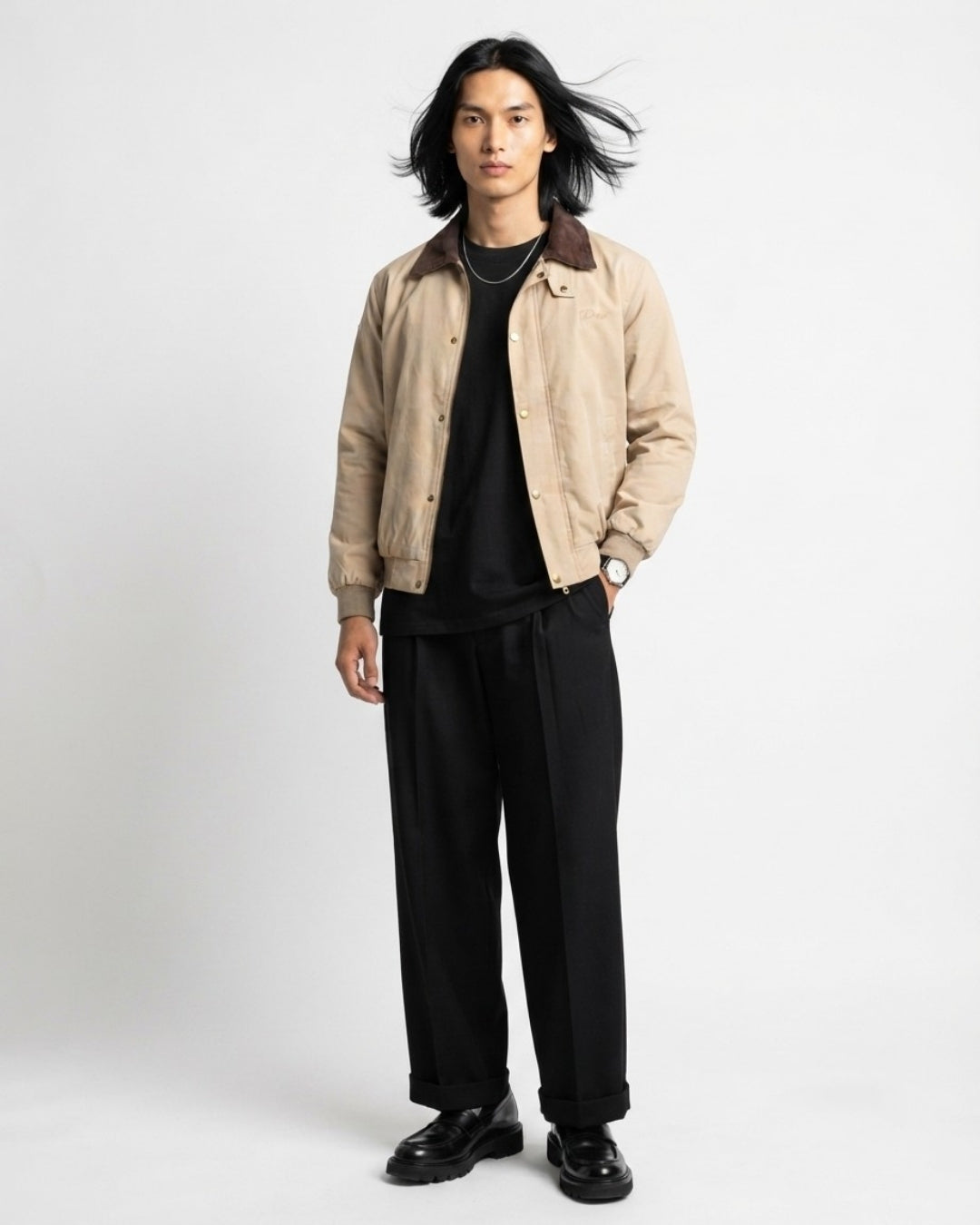 Daily Varsity Jacket (Beige)