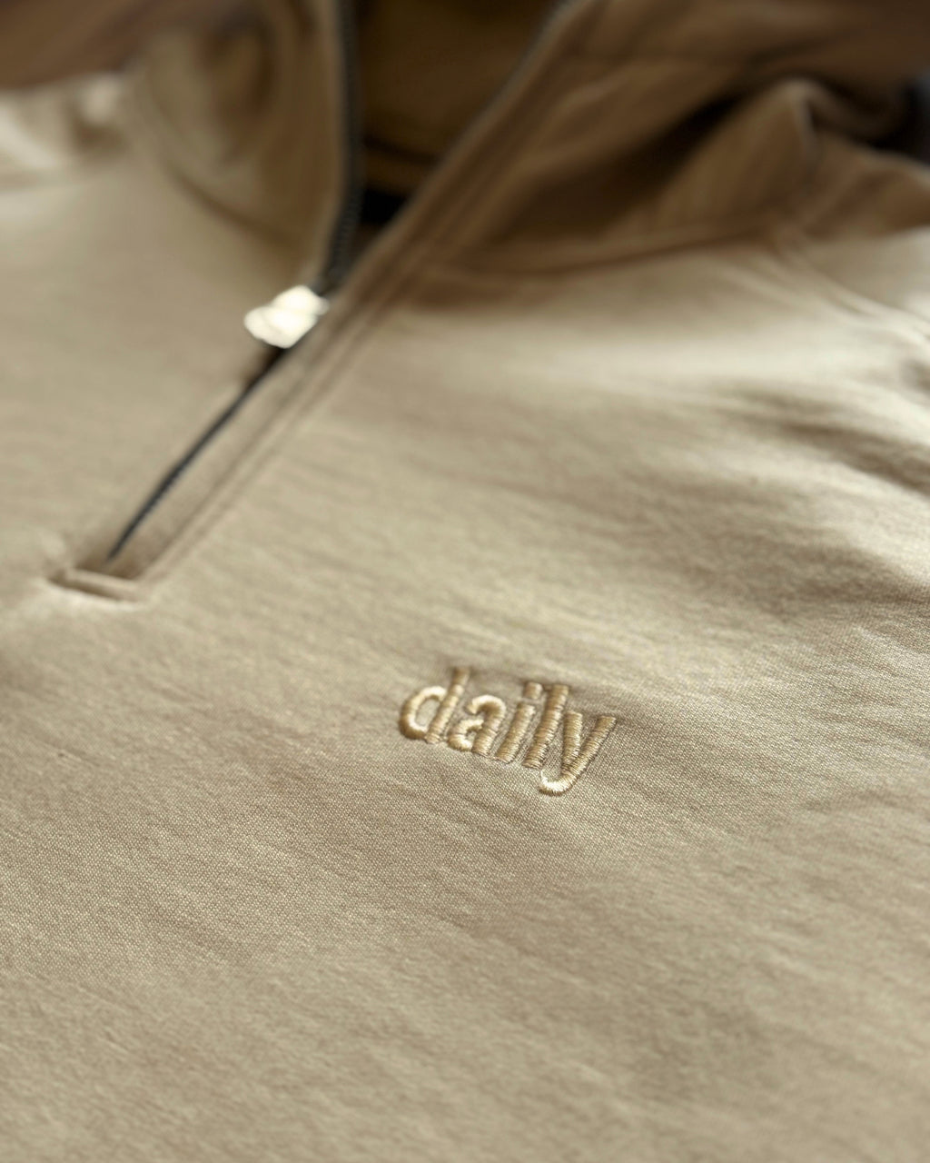 Zip-Up Hoodie (Beige)