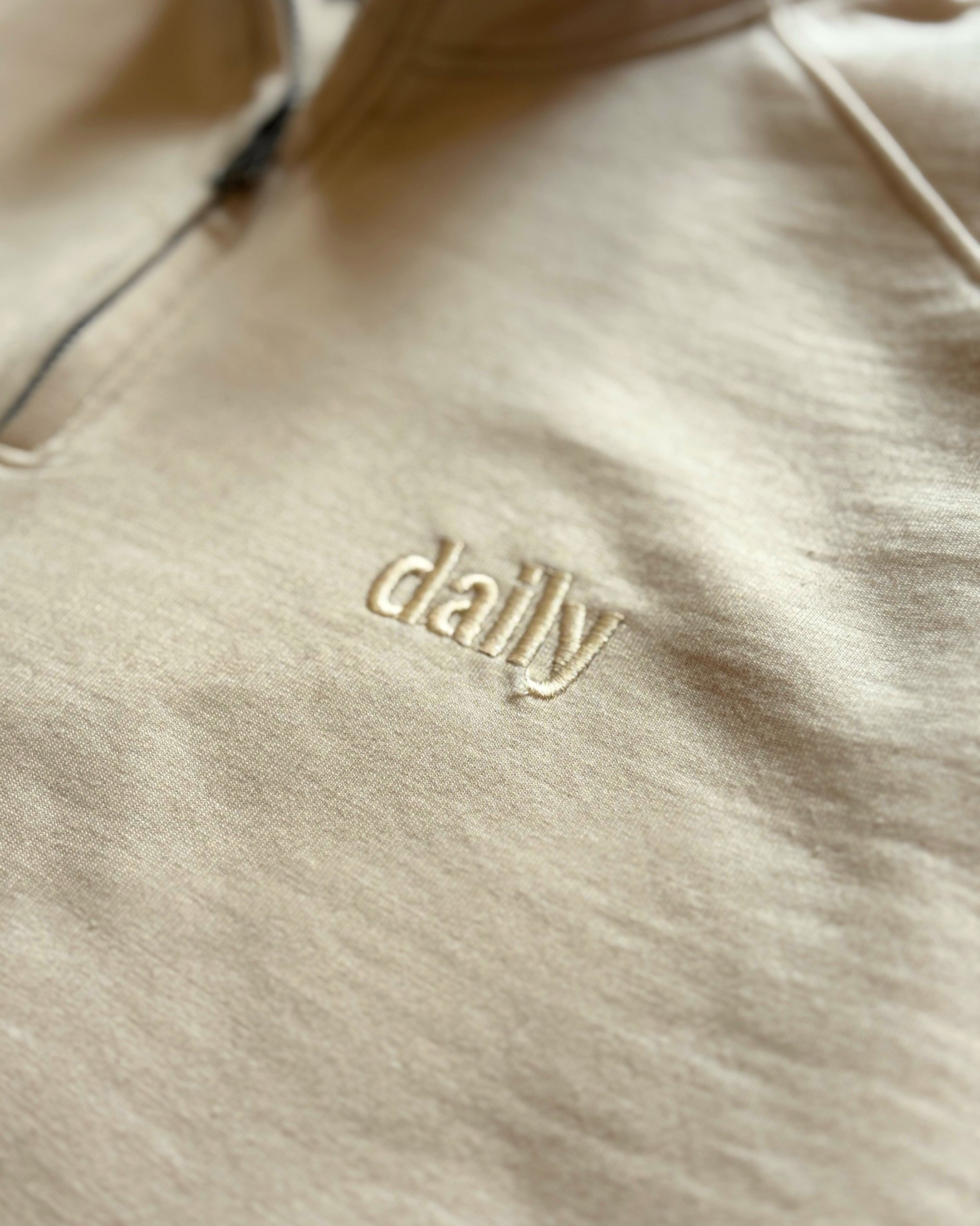 Half Zip Sweatshirt (Beige)