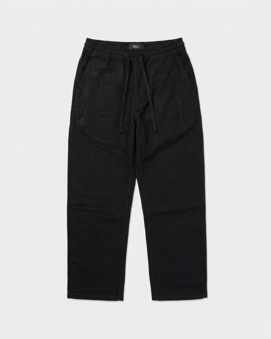 Linen blend trouser (black)