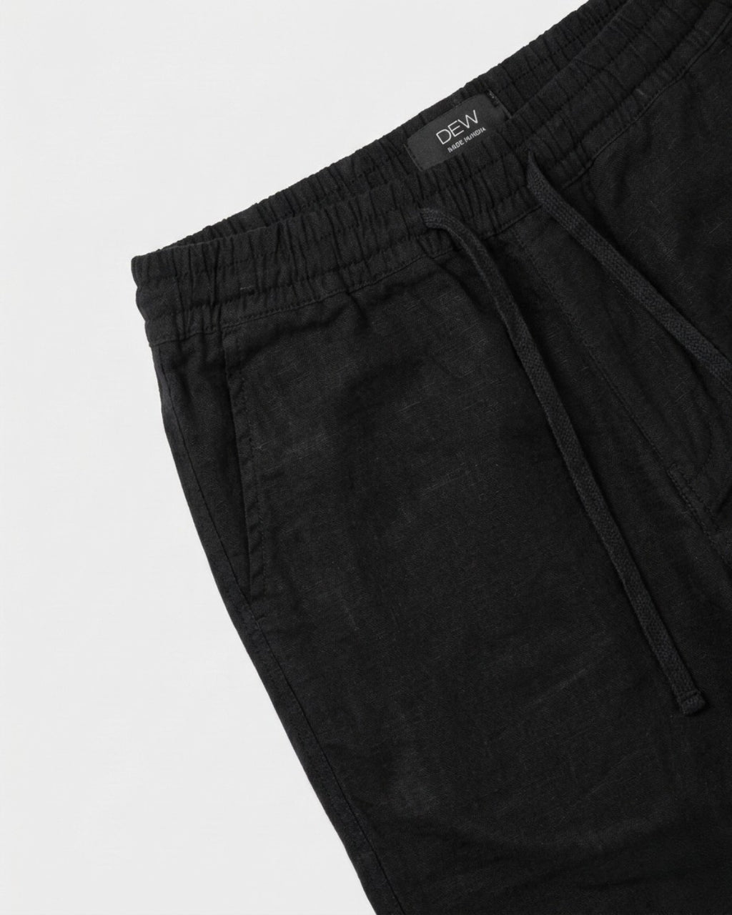 Linen blend trouser (black)