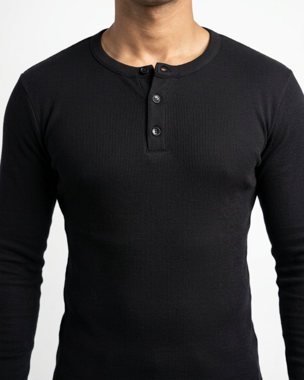 Full Sleeve Henley (Black)