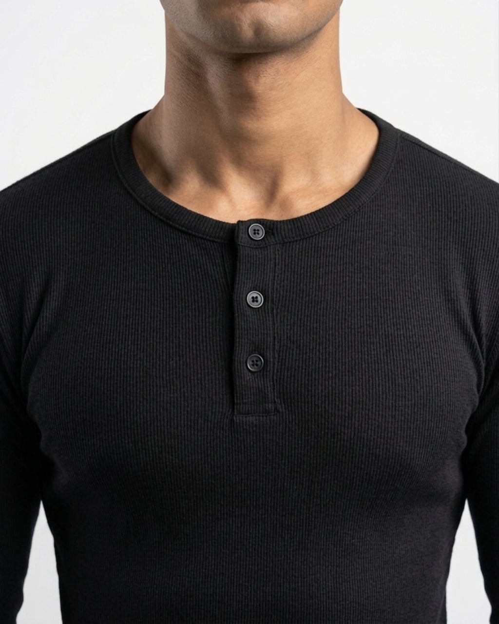Full Sleeve Henley (Black)