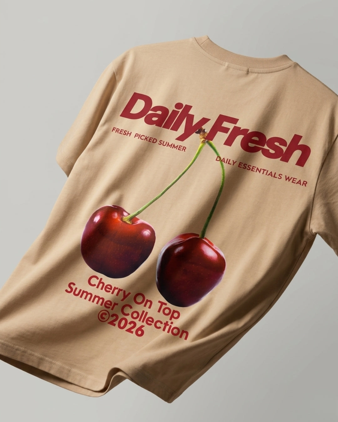 Daily Fresh T-shirt (Badam/Beige)