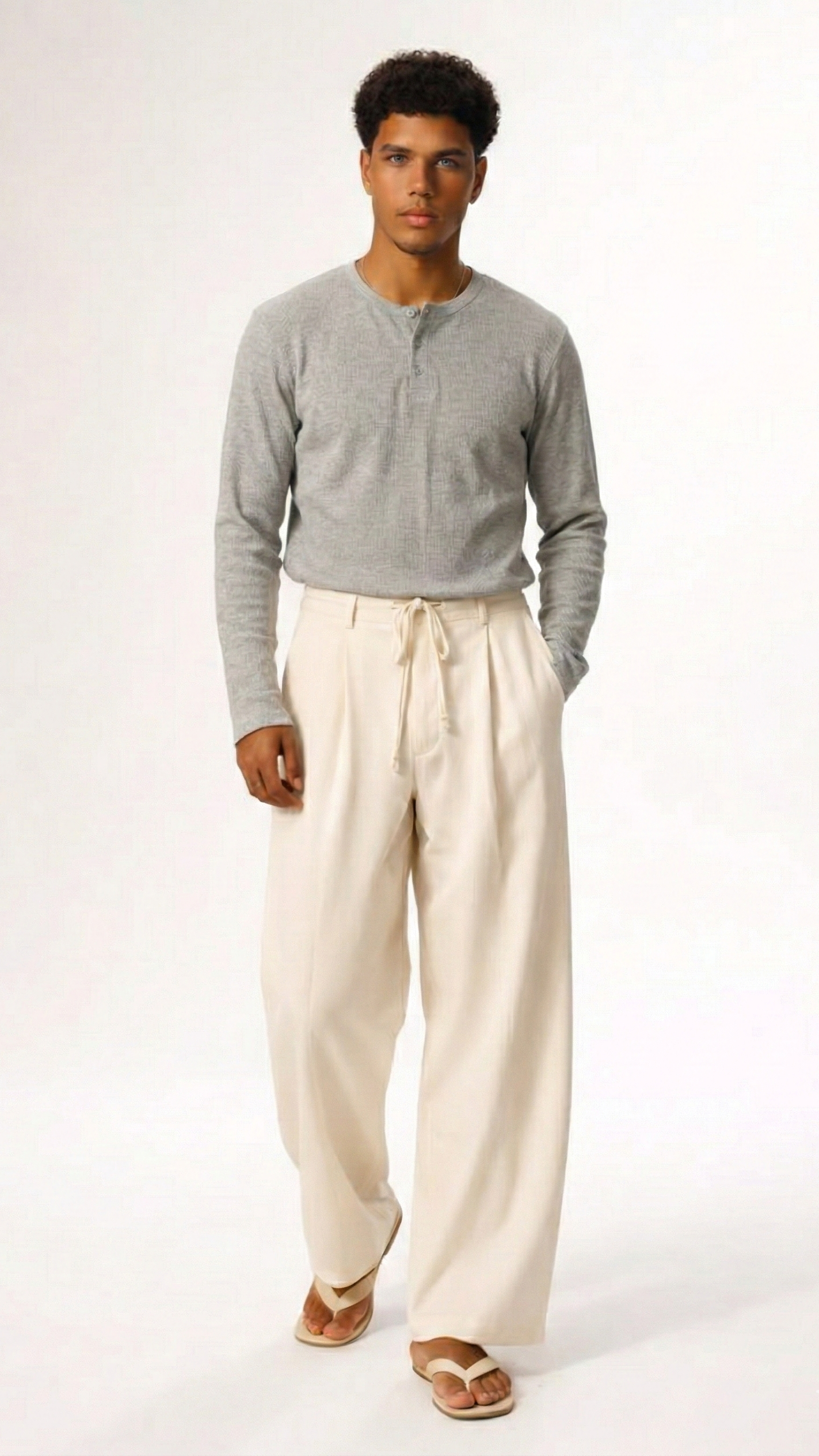 Full sleeve Henley (Grey)