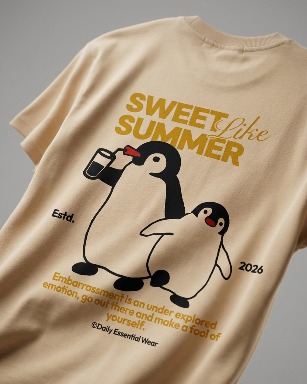 Sweet like summer Over Sized Tee (Badam/Beige)