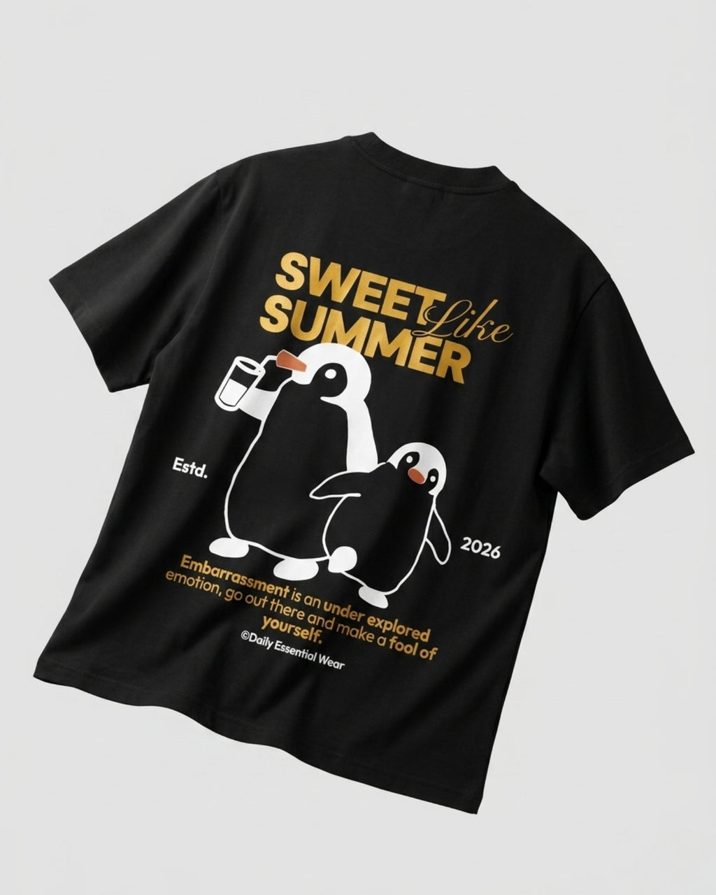Sweet Like Summer Oversized Tee (Obsidian Black)